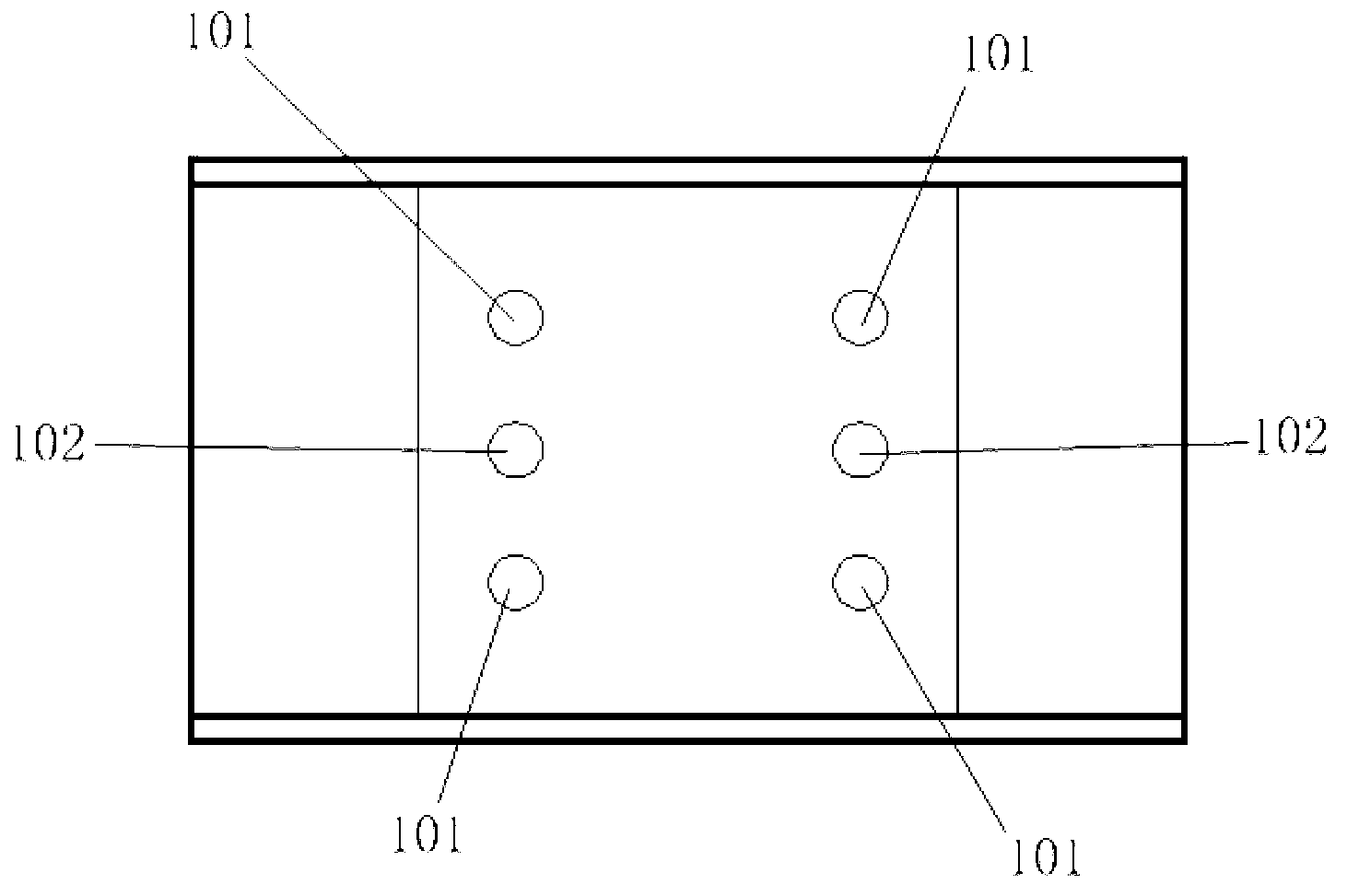 Roast-bending die for secondary forming of automobile glass