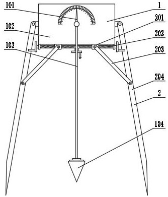 Fishing boat inclination angle inspection device