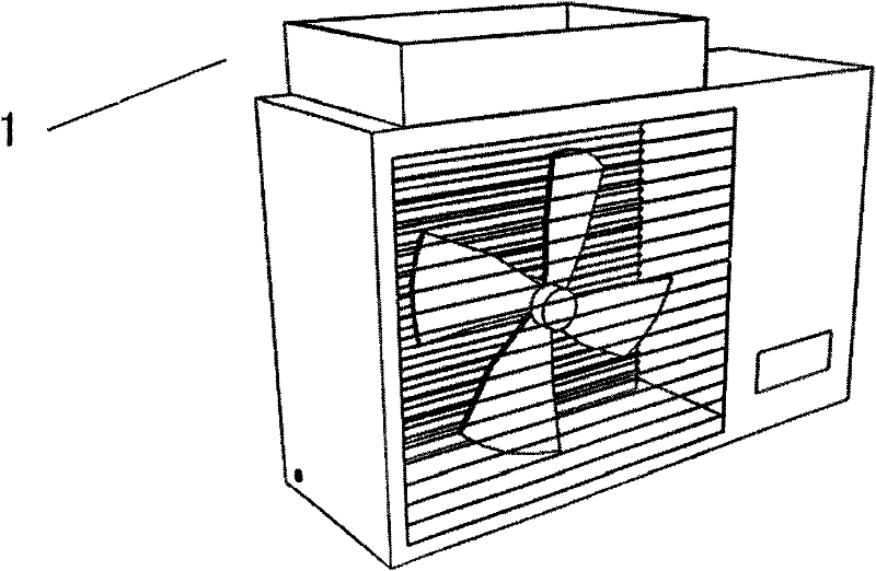 Cooling device of outdoor air conditioner machine