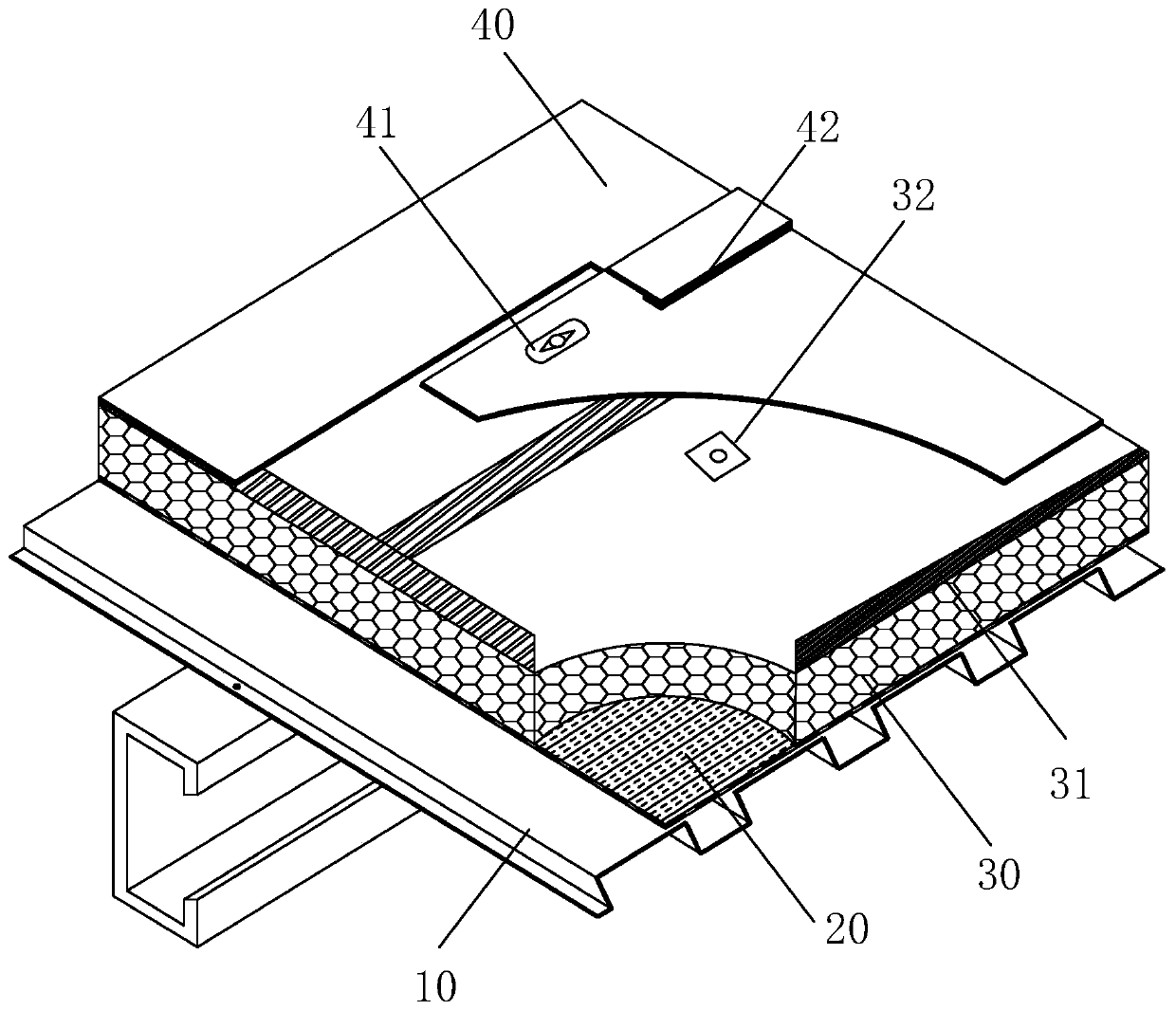 Upright steel roof waterproof structure and construction method thereof