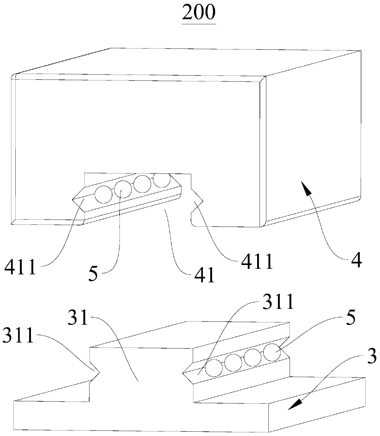Board-to-board connector buckling tool and board-to-board connector buckling method