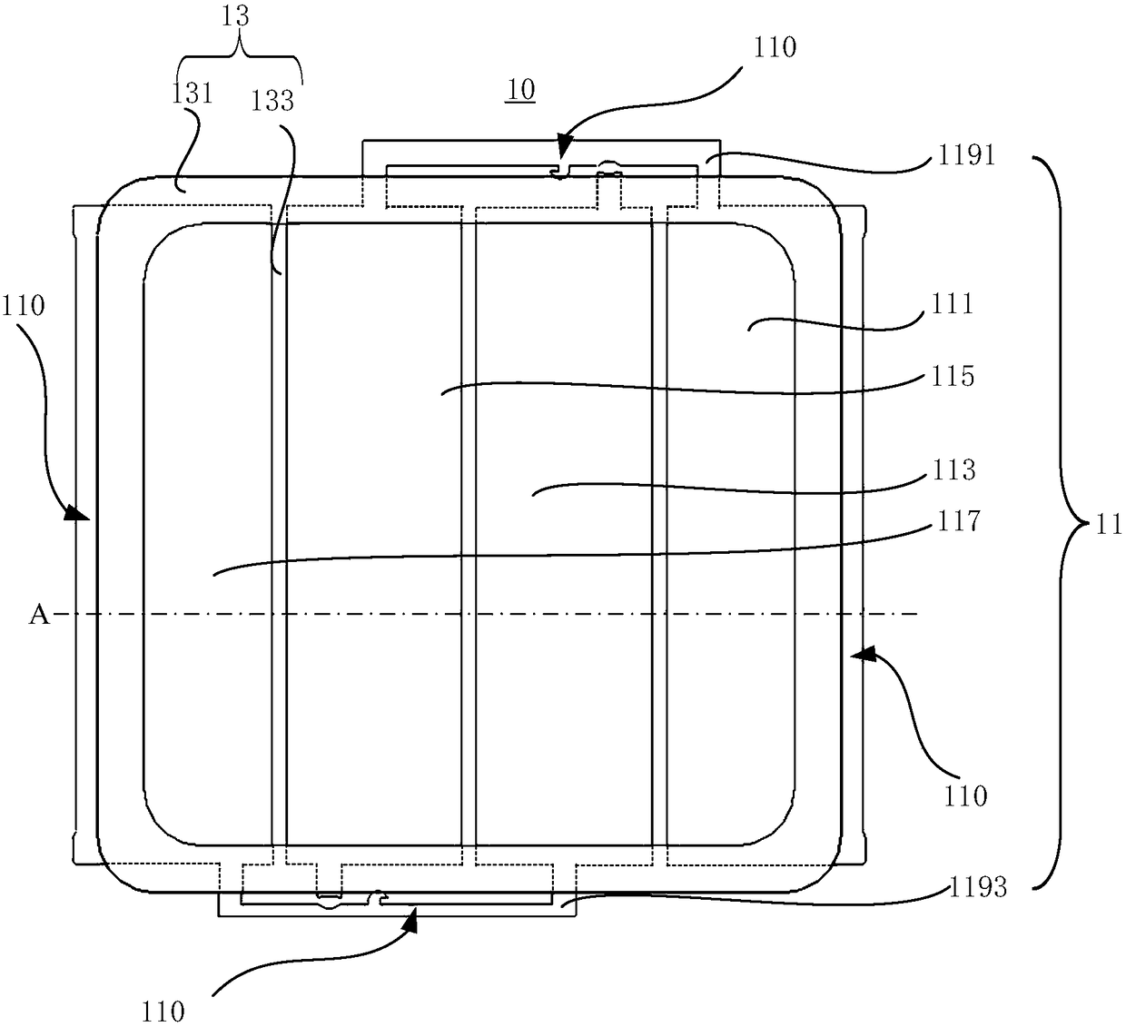 Surface-mounted support and multi-chip photoelectric device