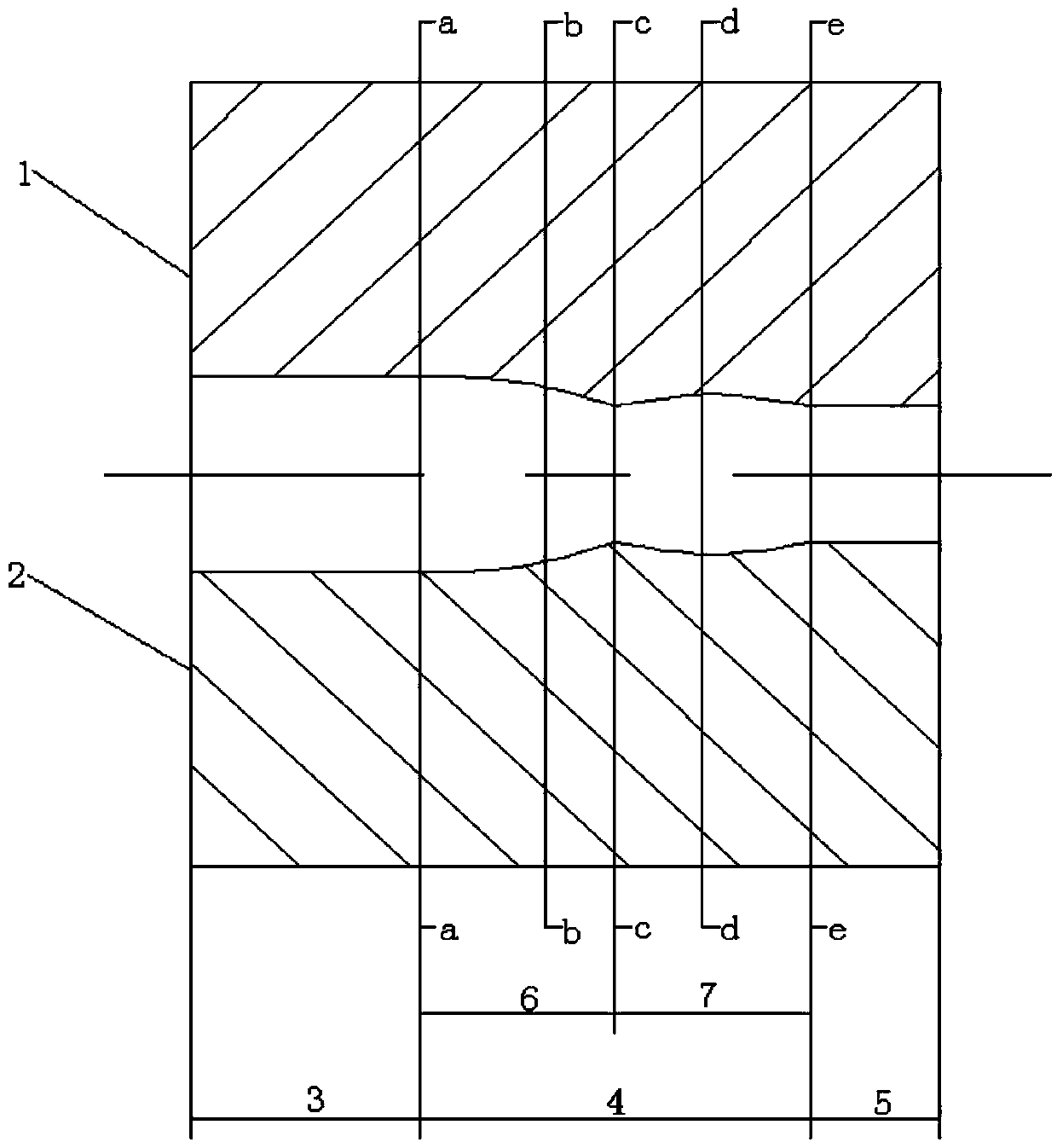 Variable-channel mold for improving drawing toughness of steel bar