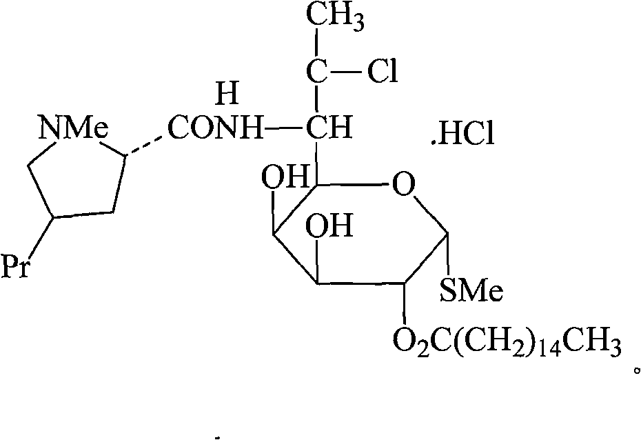 Clindamycin palmitate hydrochloridum compound and preparation method thereof