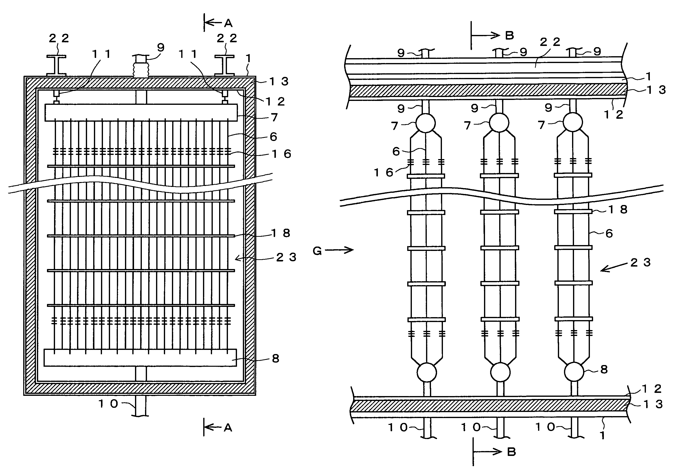 Heat exchanger tube panel module, and method of constructing exhaust heat recovery boiler using the same