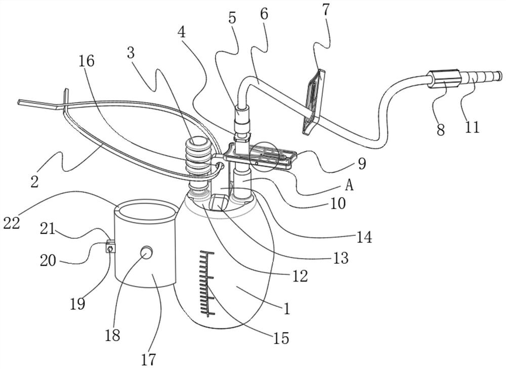 Drainage bottle storage device