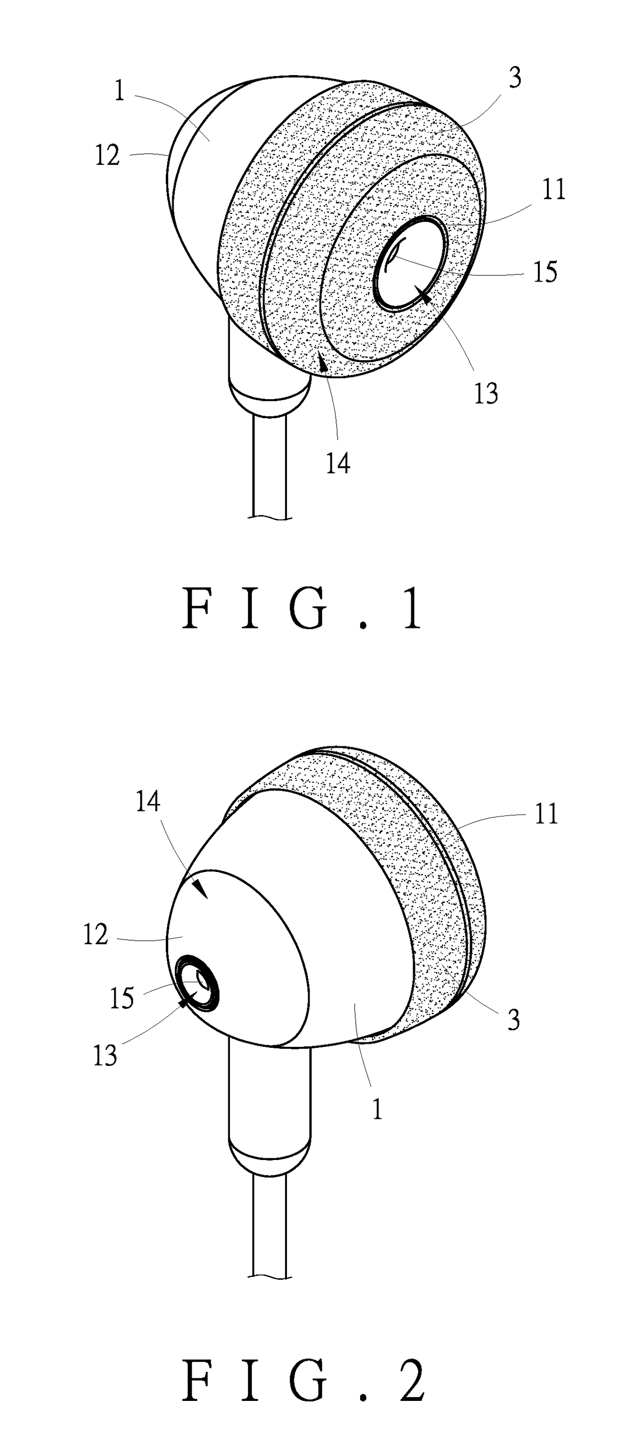 Earphone capable of reducing pressure in ear canal and providing enhanced sound quality and method for making the same