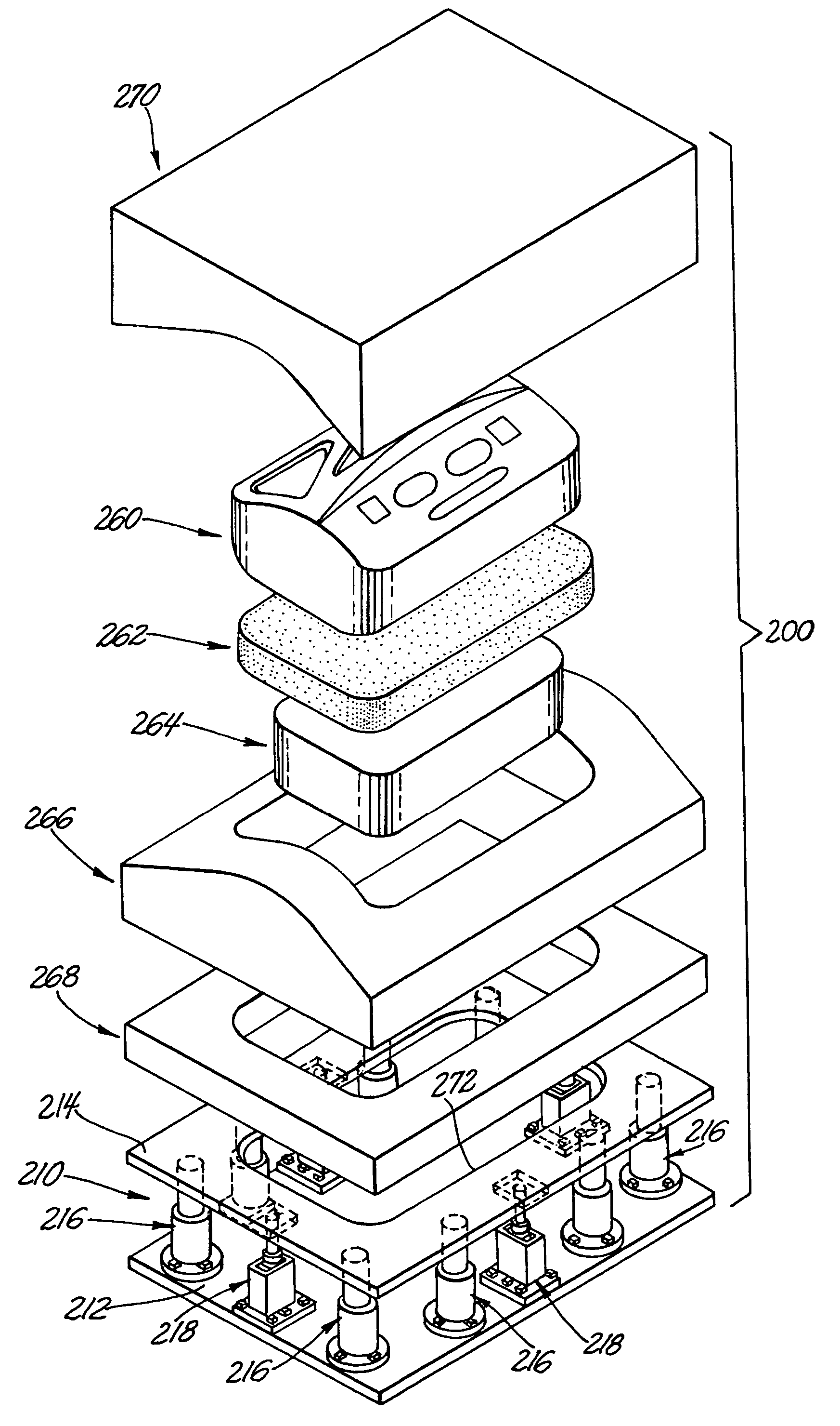 Die cushion apparatus for hot stretch-forming