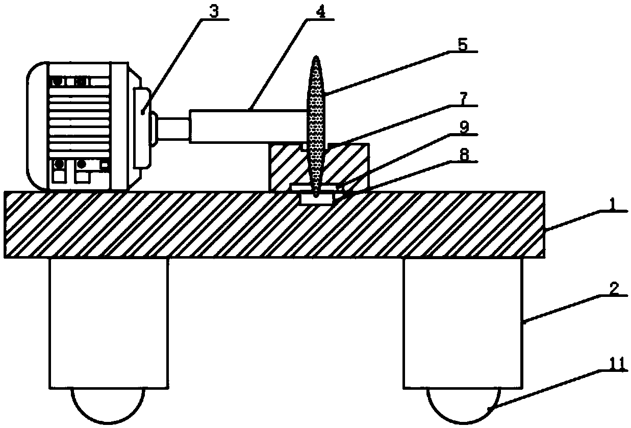 Cutting device for composite environment-friendly material