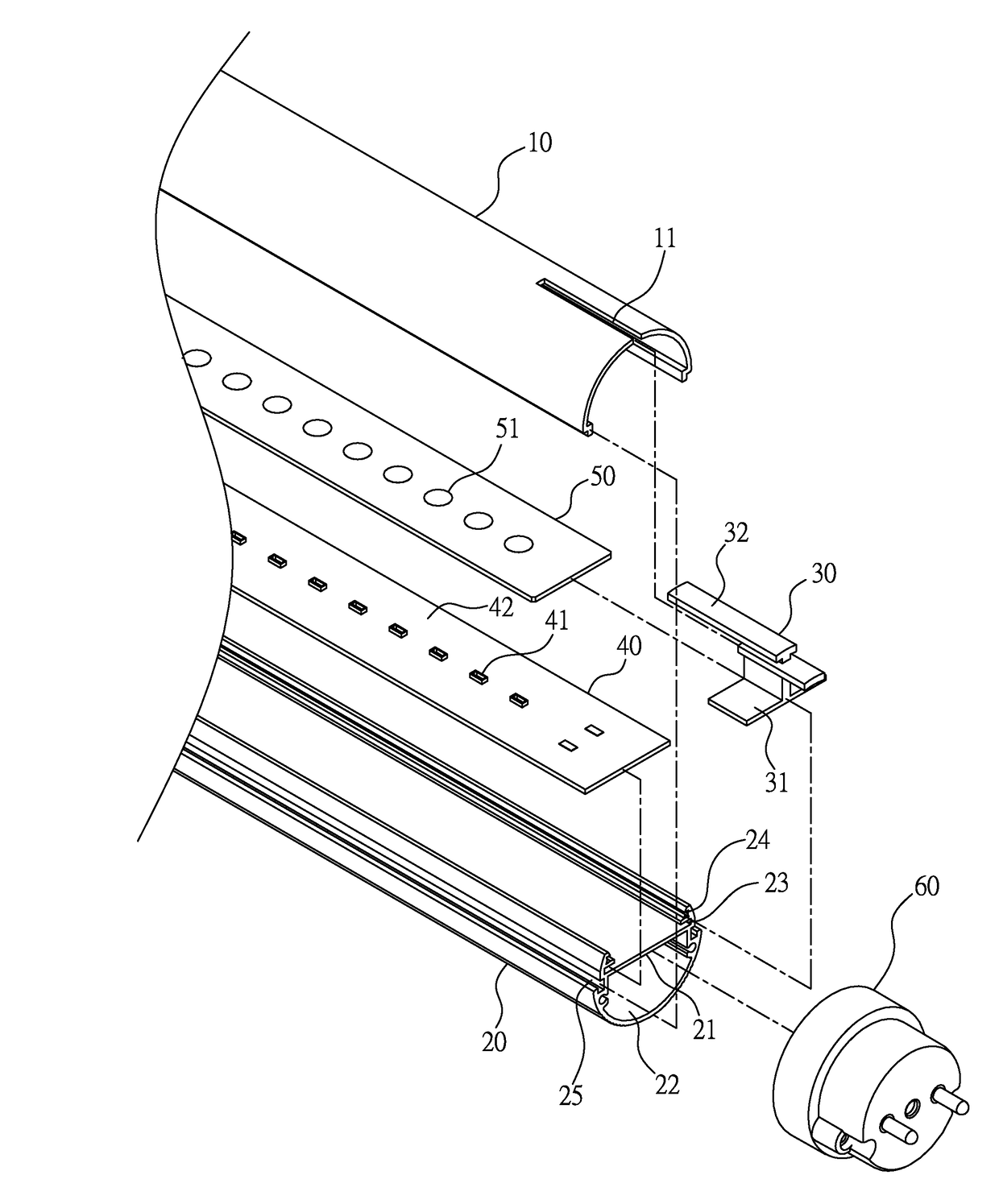 Lamp tube and lamp device with adjustable color temperature