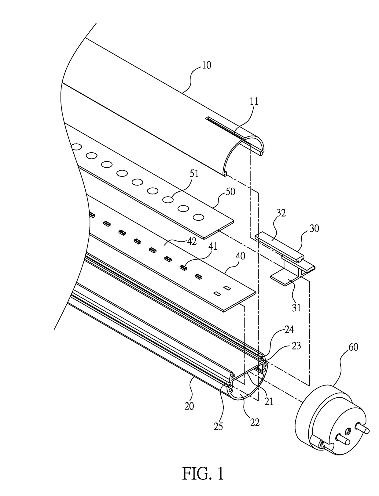 Lamp tube and lamp device with adjustable color temperature