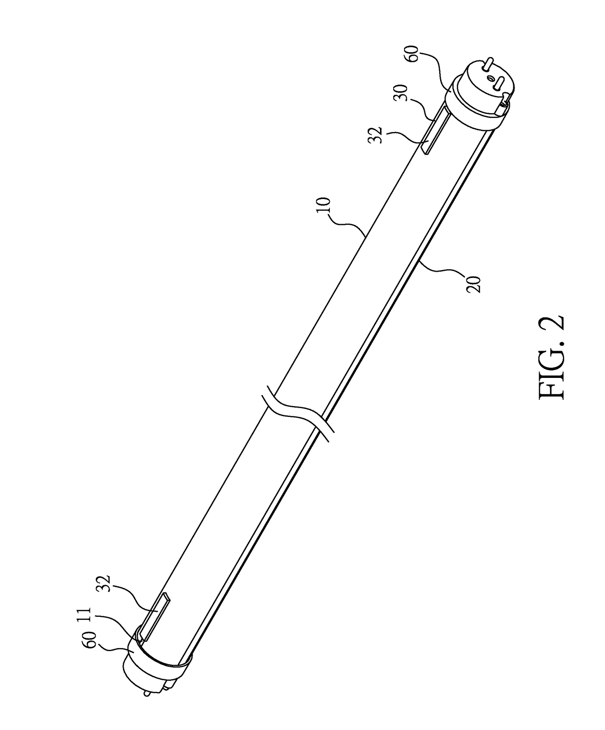 Lamp tube and lamp device with adjustable color temperature