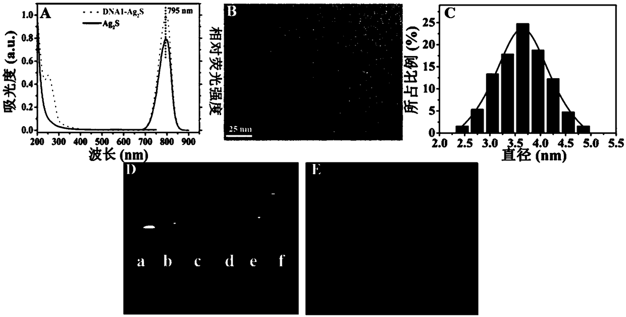 Near-infrared Ag2S nanometer assembly probe, and preparation method and applications thereof