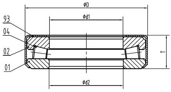 Thrust bearing for steering axle of commercial vehicle