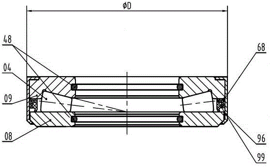 Thrust bearing for steering axle of commercial vehicle
