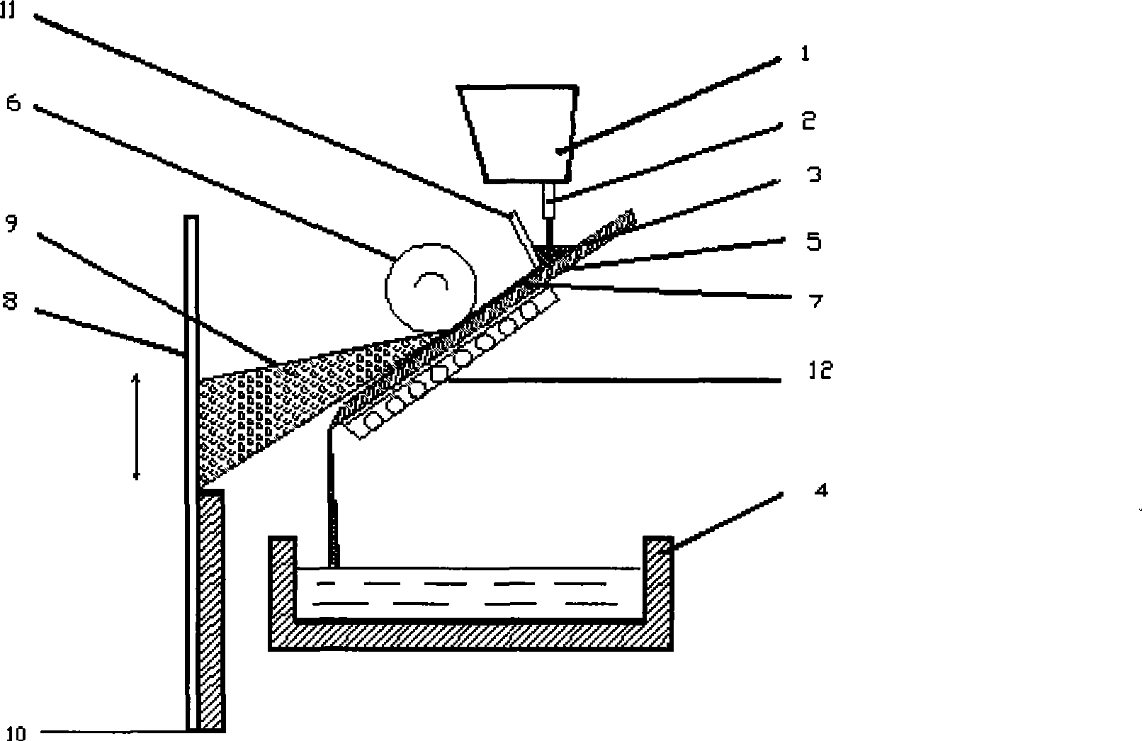 Sputtering and forming device by tumbling cylinder method