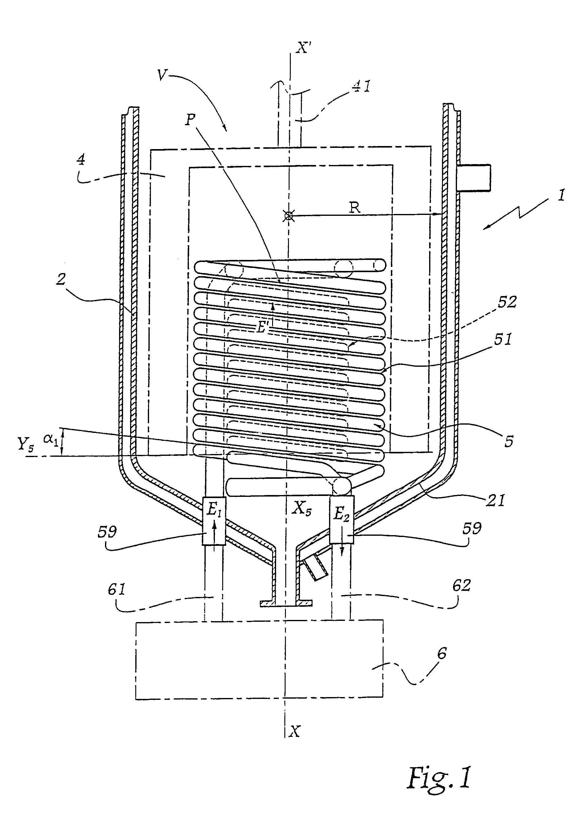 Coil for coolant circulation, method for making same and reactor comprising same