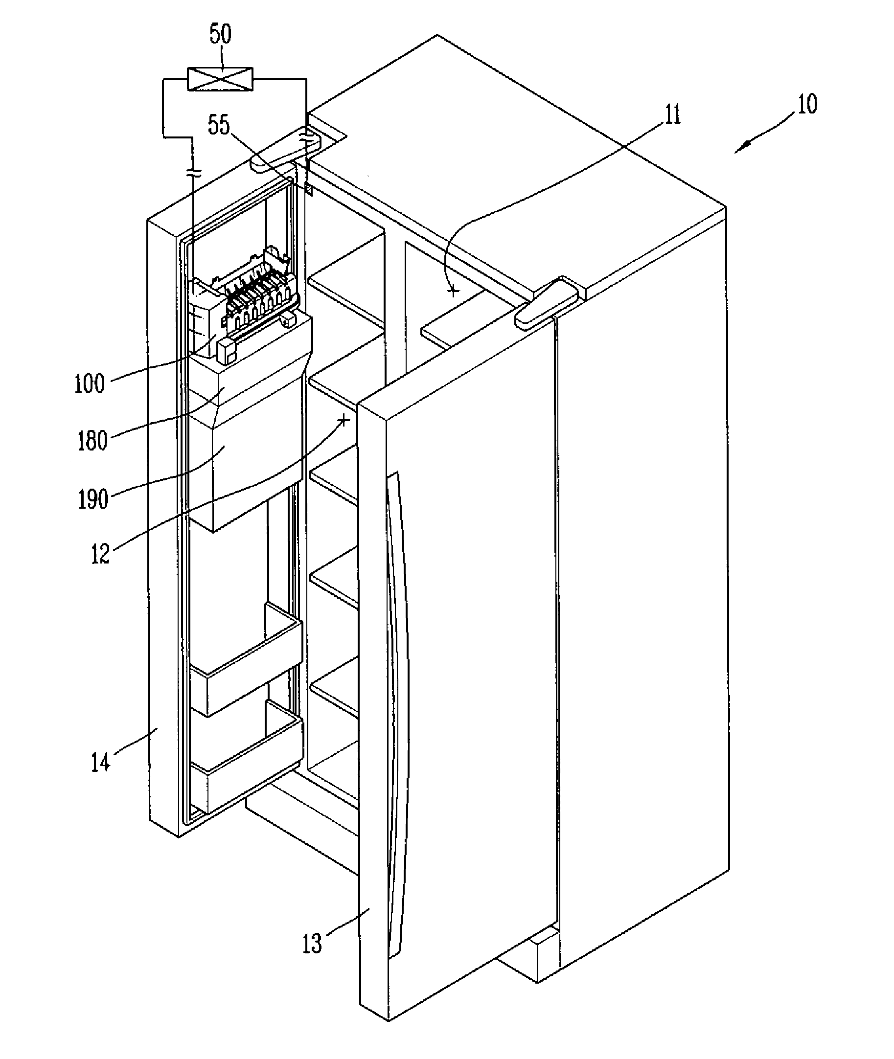 Ice-full state detecting apparatus and refrigerator having the same