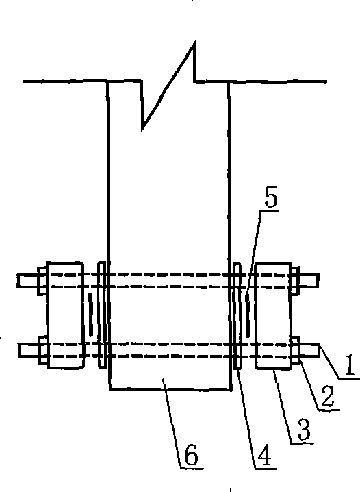 Construction method for two-side reinforcing engineering structure