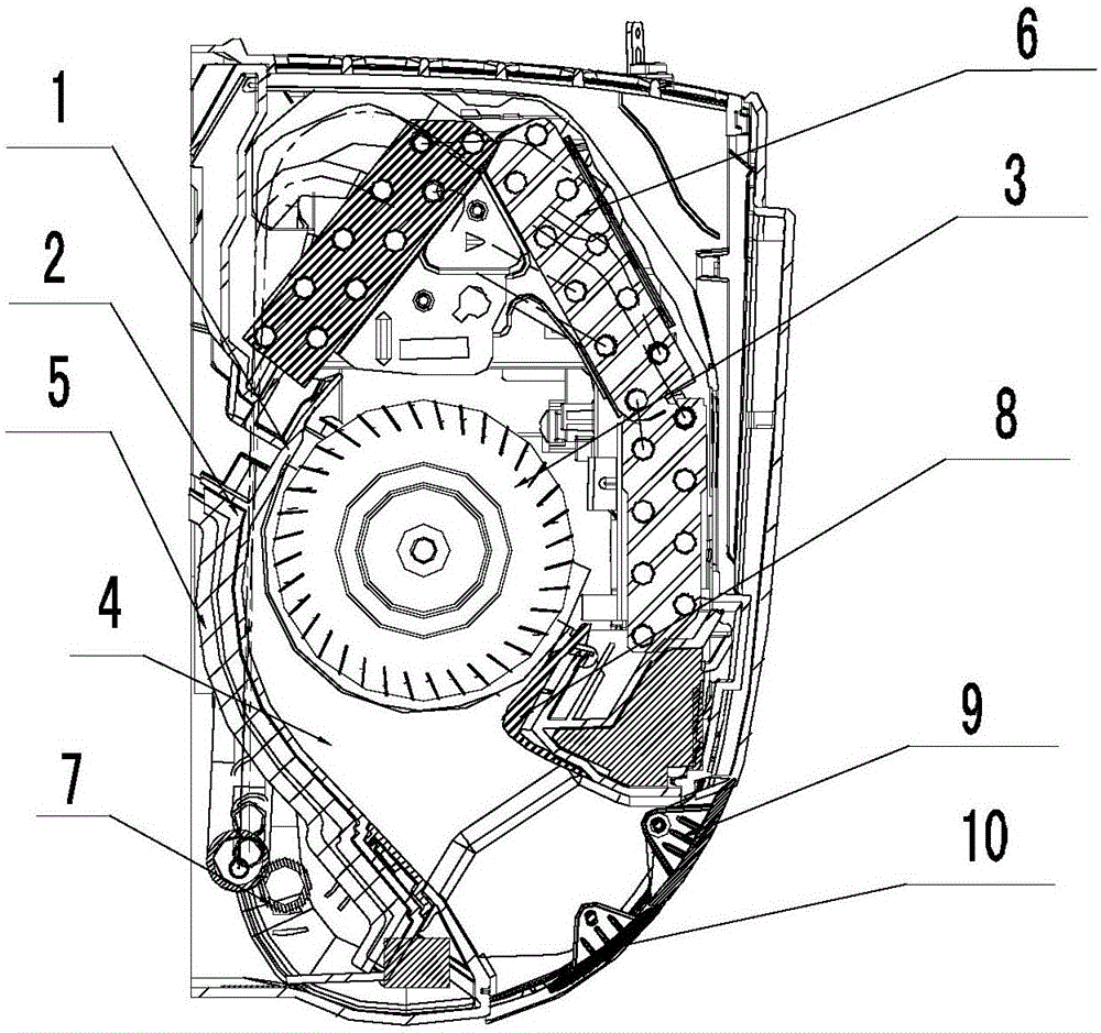 Bottom case structure of indoor unit, indoor unit, and method of reducing noise of indoor unit