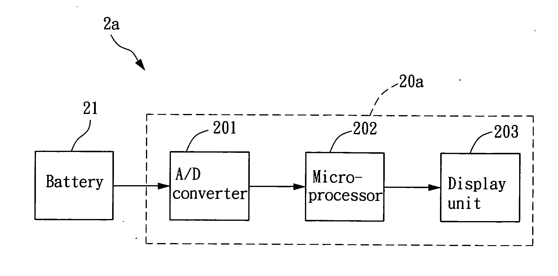 Device and method for detecting battery voltage level
