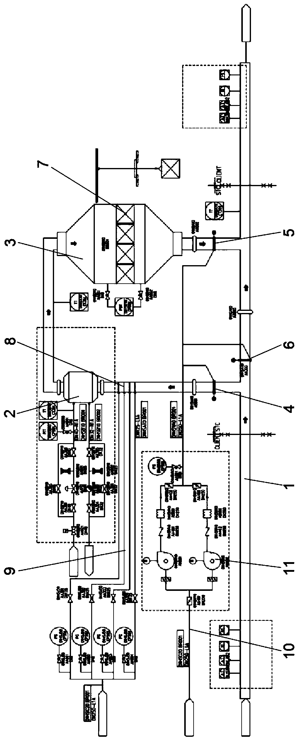 Novel process low temperature denitration reaction system