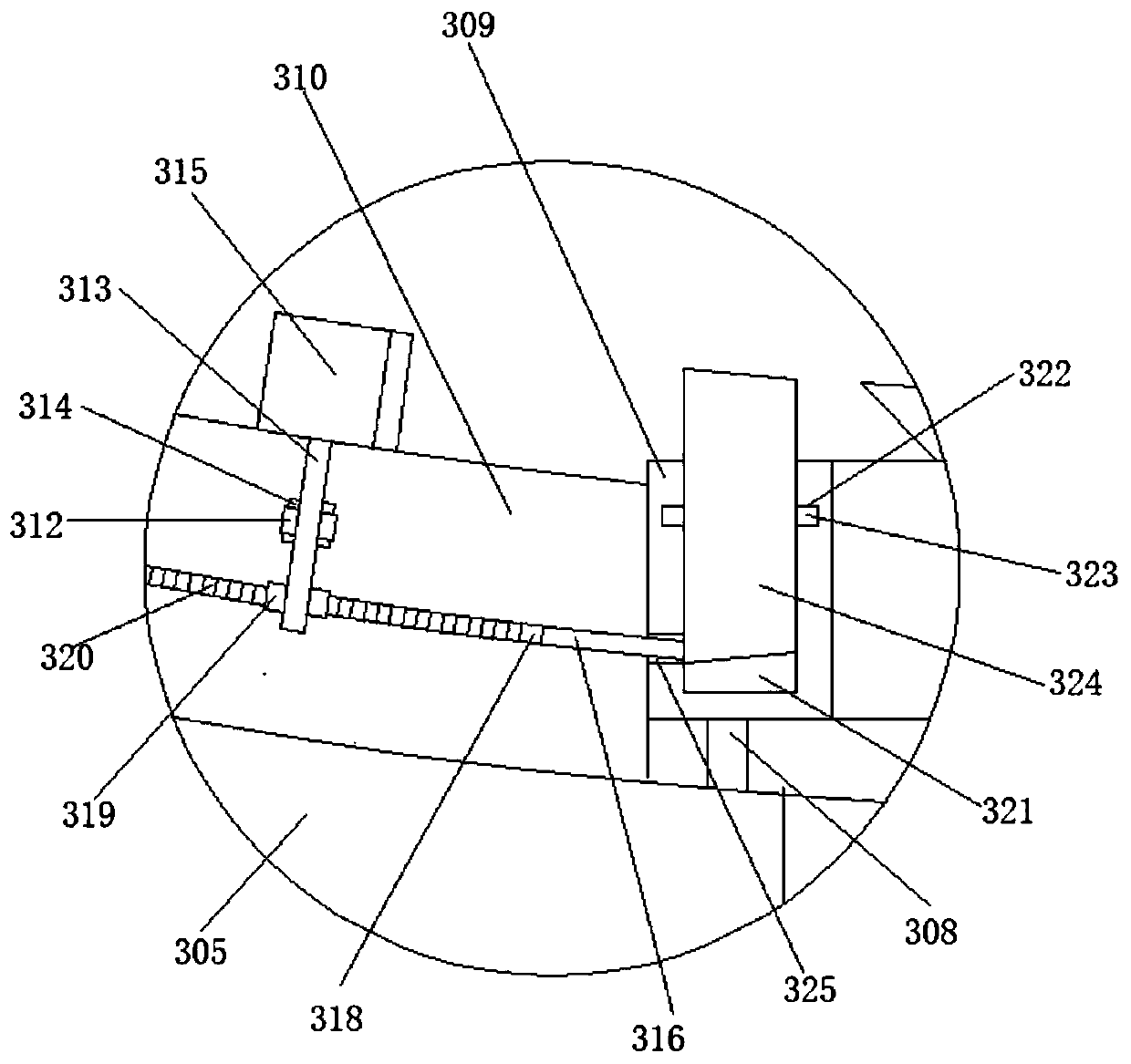 A multi-station pot bottom carbon ash brushing device for rhythmic rhythmic ash discharge