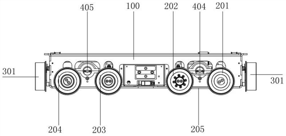 A jack-up linkage type sixteen-wheel four-way shuttle