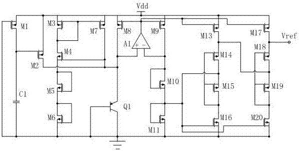 Low power consumption auto-bias reference voltage source
