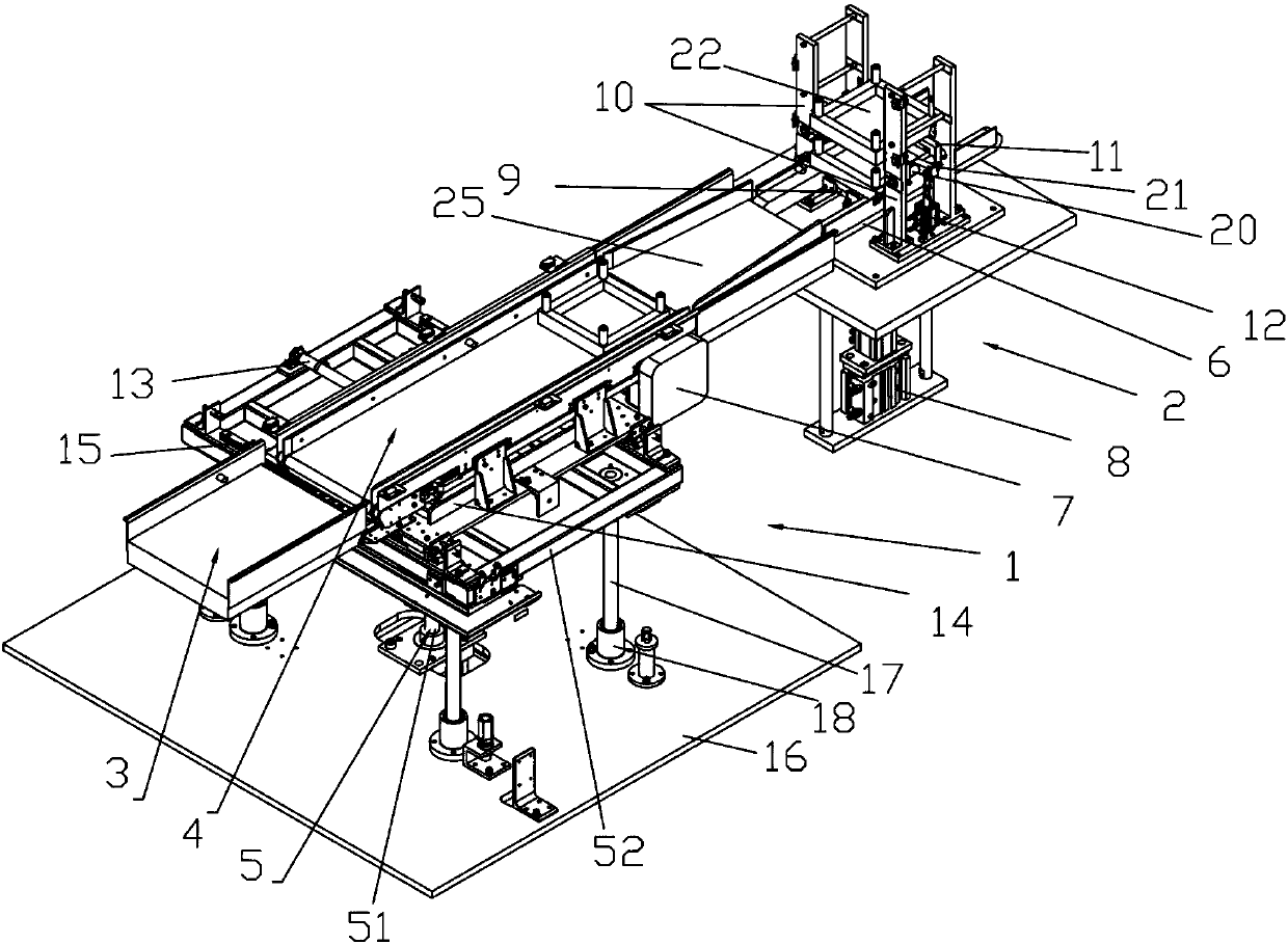 Pallet stacking and conveying device