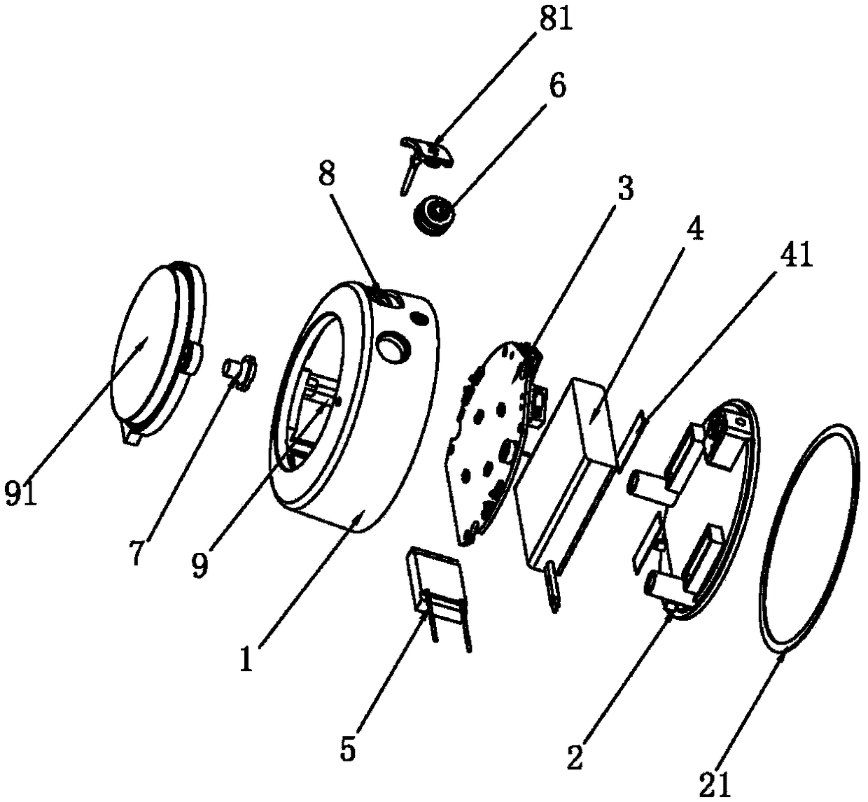 Positioner provided with flashlight and positioning control system of positioner