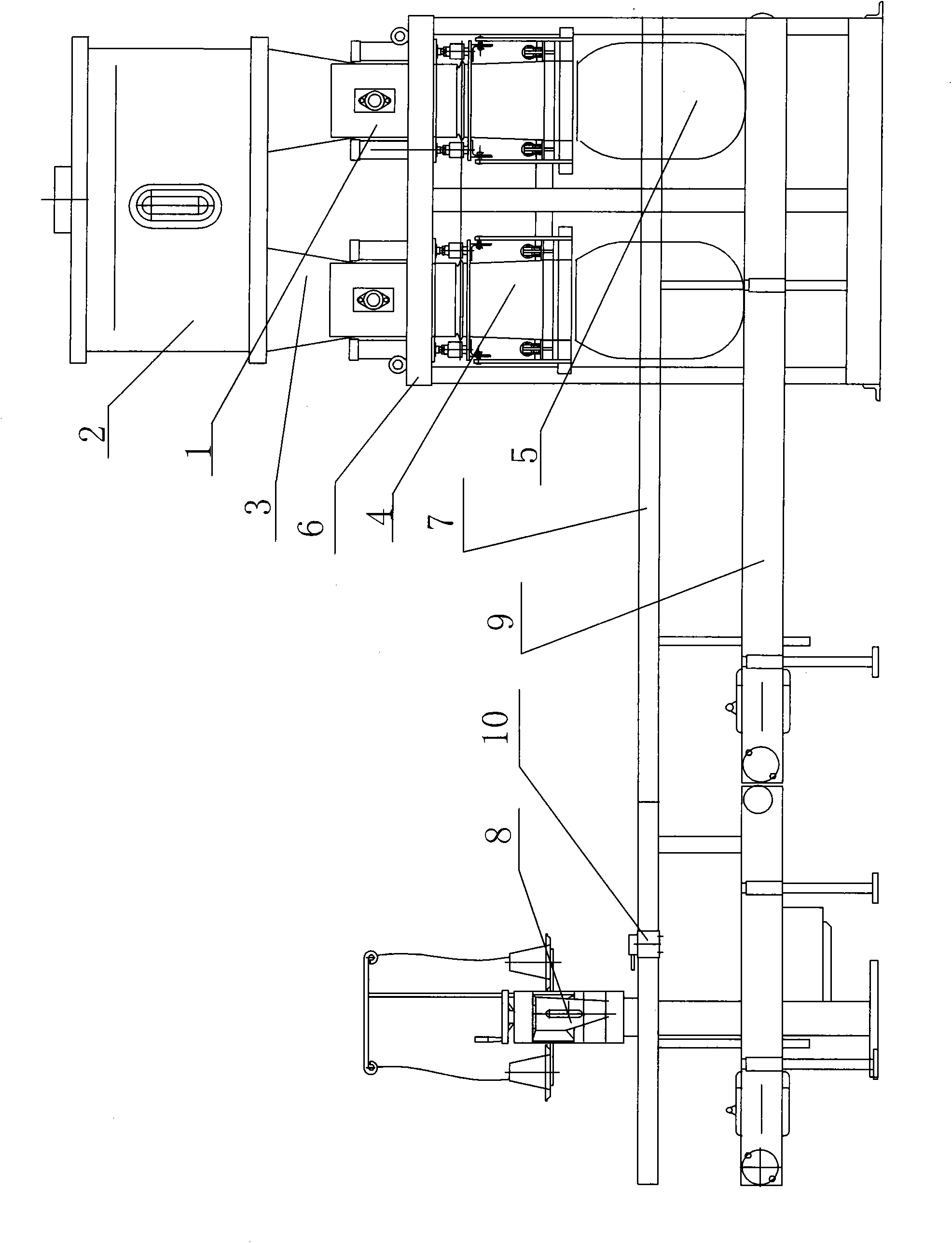 Double station flour packing machine and packing method thereof