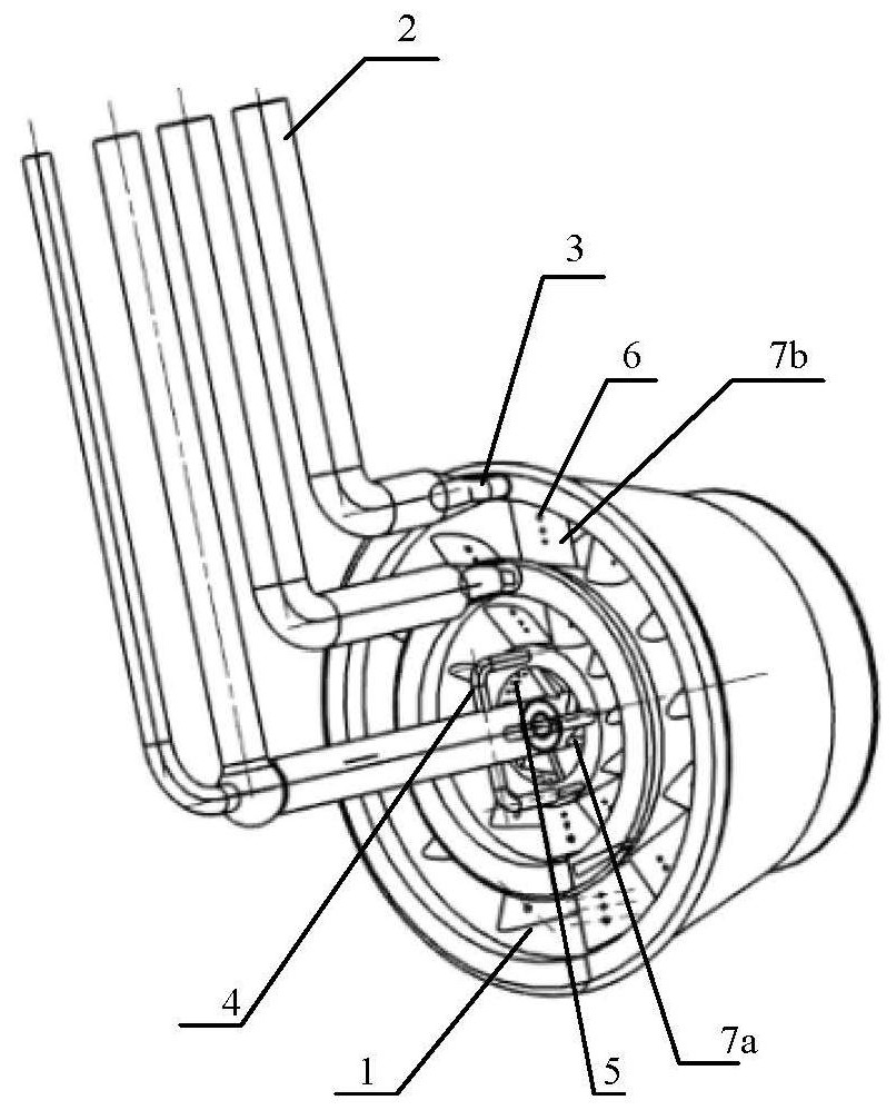 Coaxial staged combustor for low-pollution combustion chamber of gas fuel gas turbine