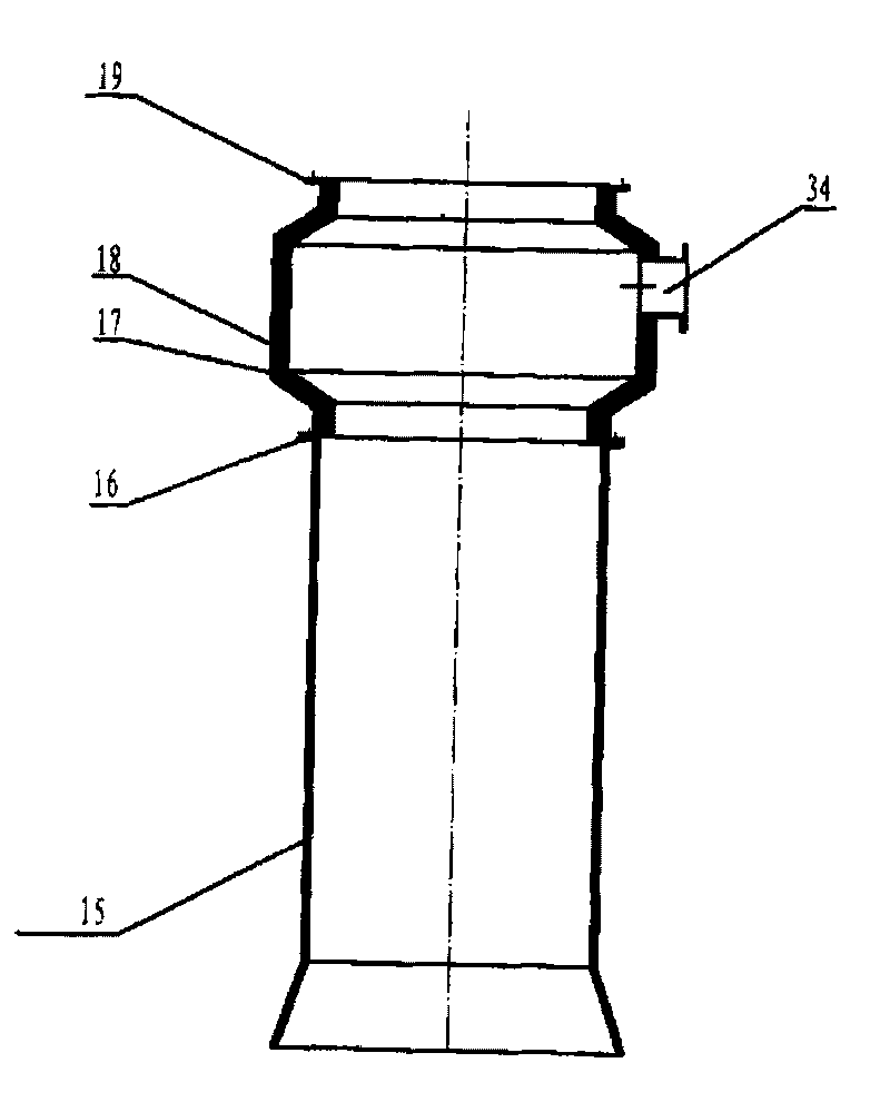 One-segment type energy saving coal gas producer with performance of two-segment producer