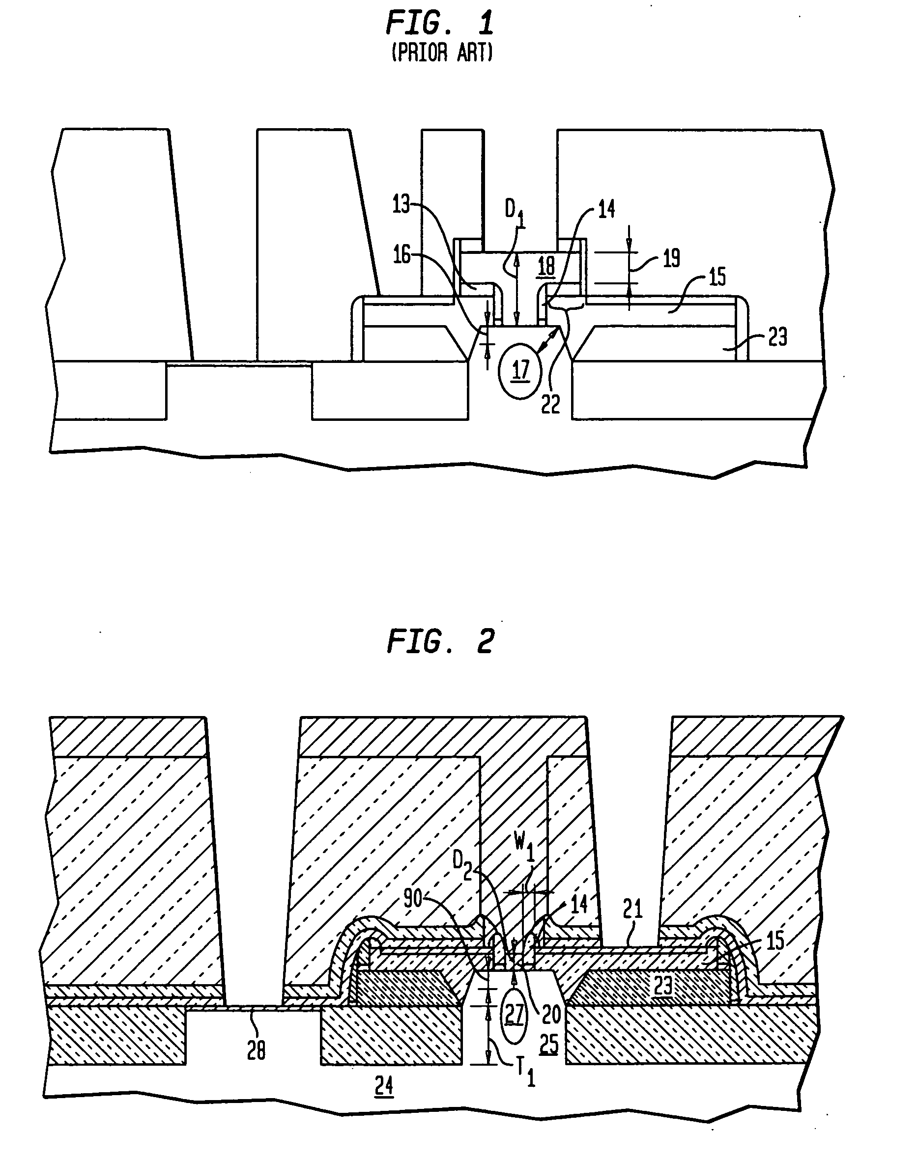 Transistor structure with minimized parasitics and method of fabricating the same