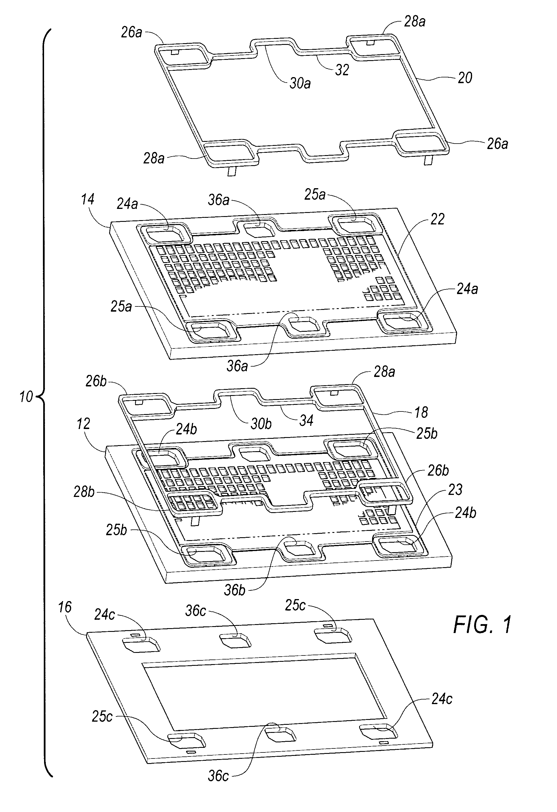 Molded fuel cell plates with seals