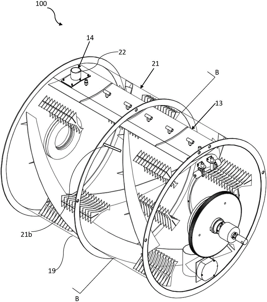 Roller device, biochemical treatment device, system and treatment method