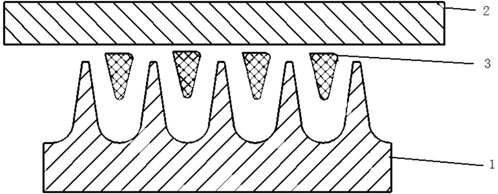 Comb tooth sealing structure