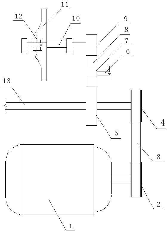 Cotton suction driving device for spinning frame