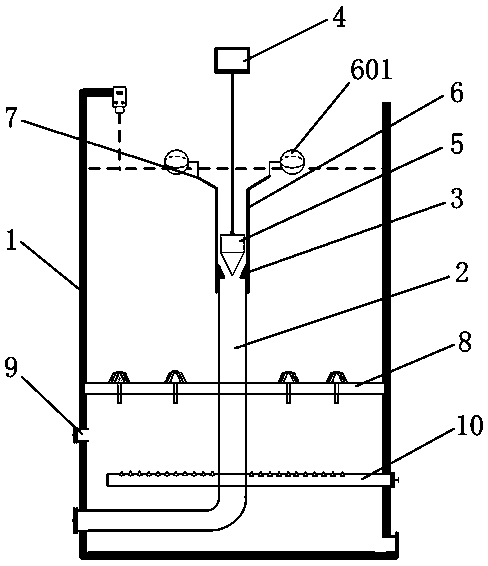 Float-bowl type lifting valve for filter tank