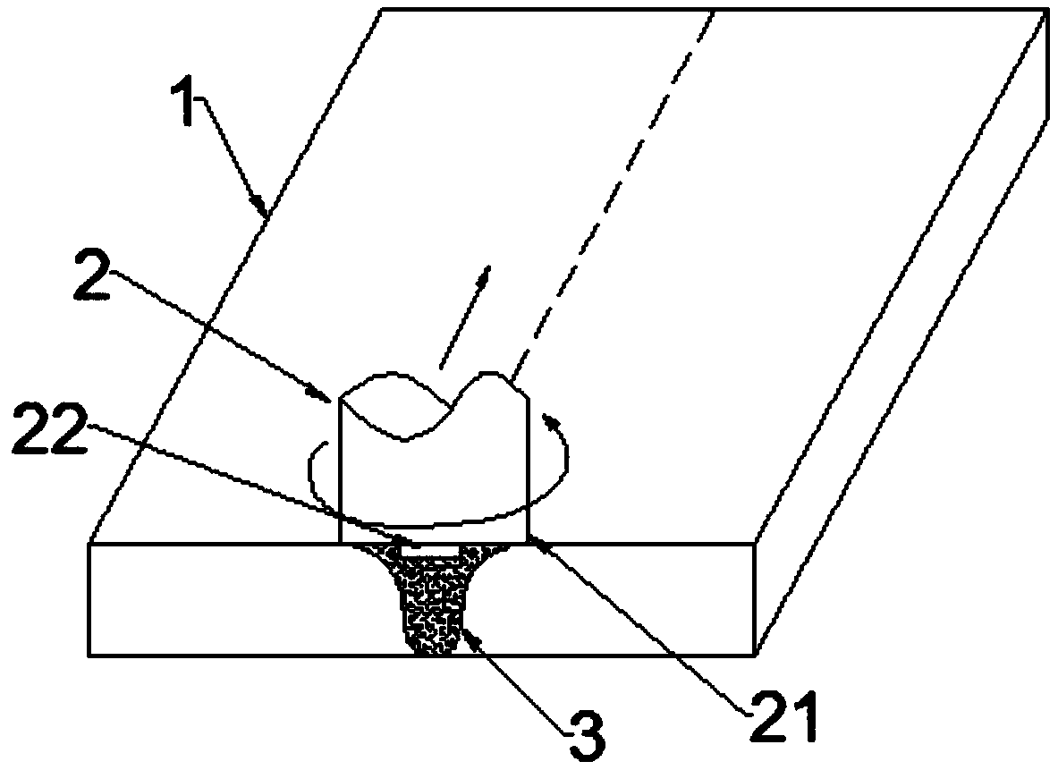 Postwelding adjusting and repairing method capable of improving metal welding line property