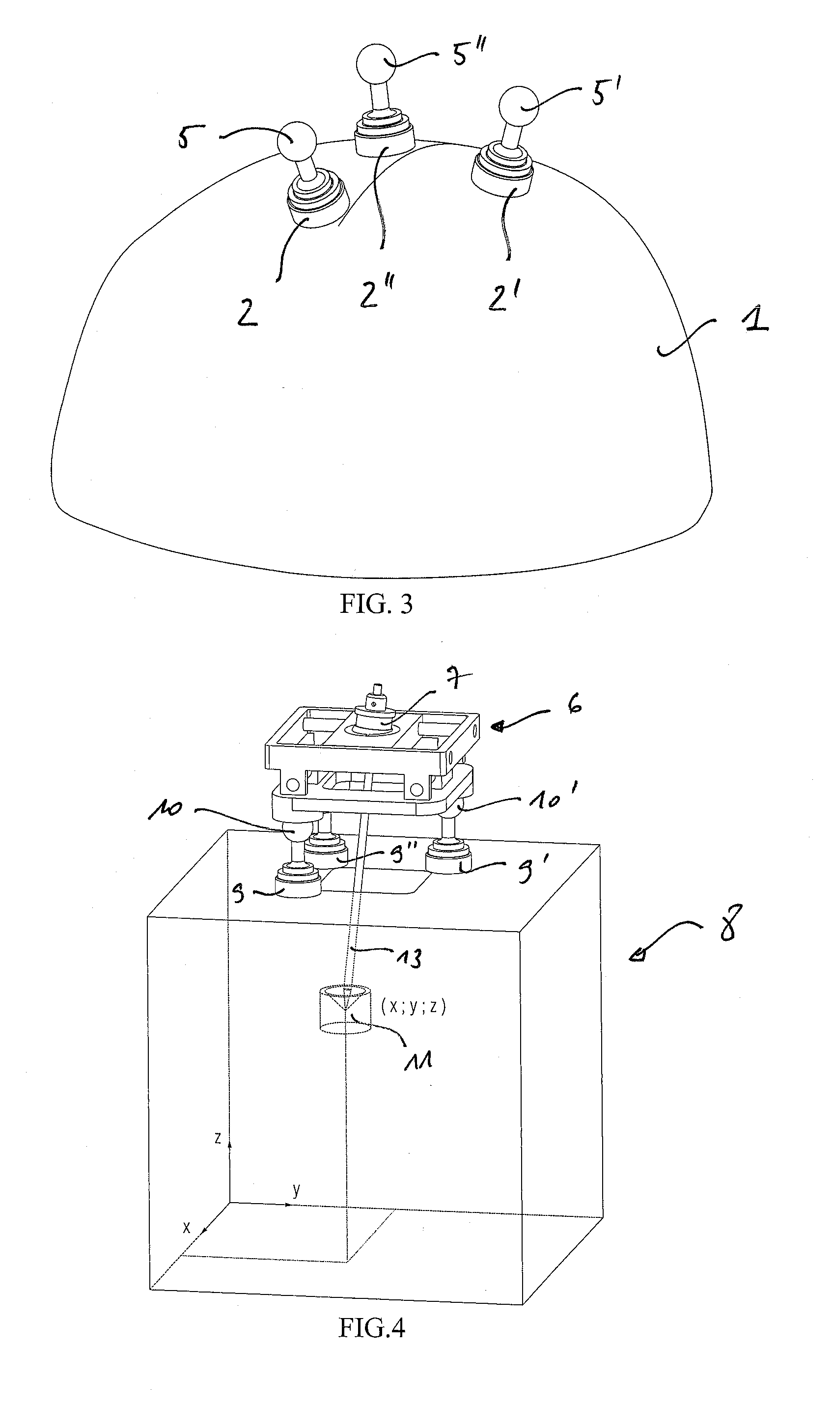 Adjustable stereotactic device and method for frameless neurosurgical stereotaxy