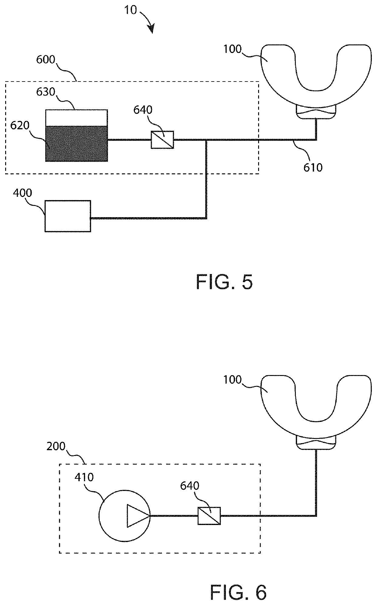 Oral care appliance and a method for controlling pressure therein