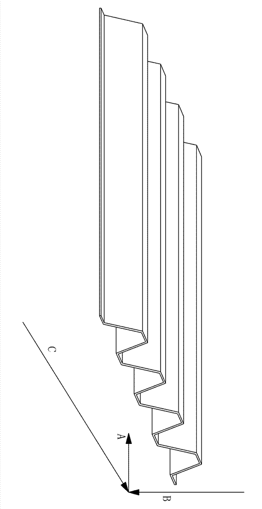 Light-weight lattice laminboard and method for preparing laminboard by punching adopting wire-electrode cutting