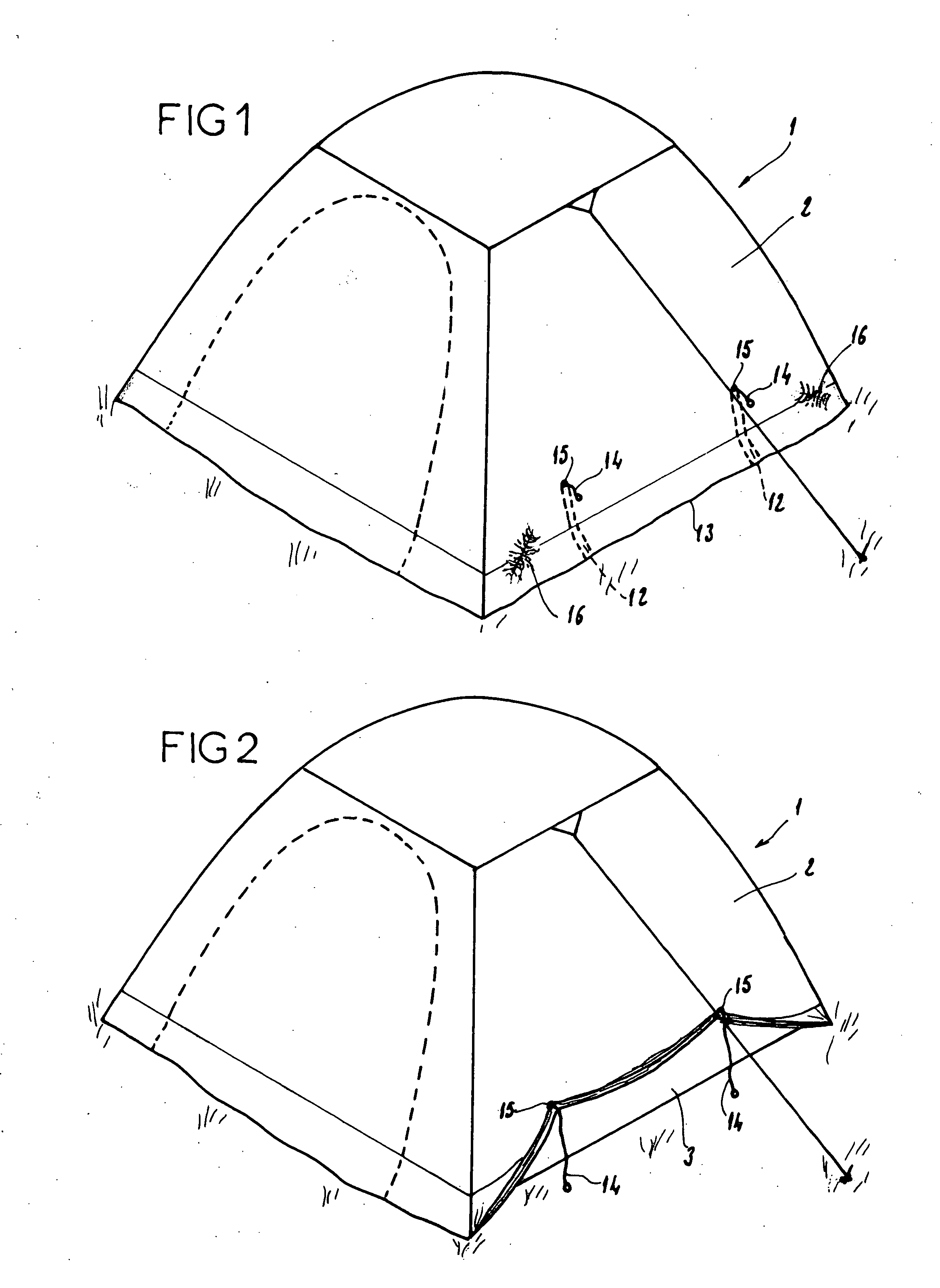 Camping tent with improved ventilation