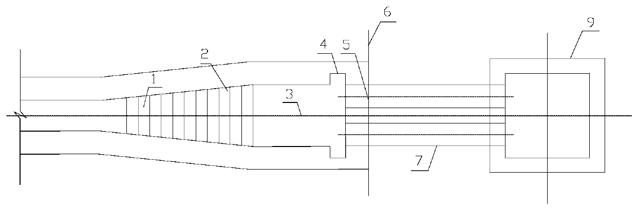 Structure for connecting flood intercepting ditch and inspection well