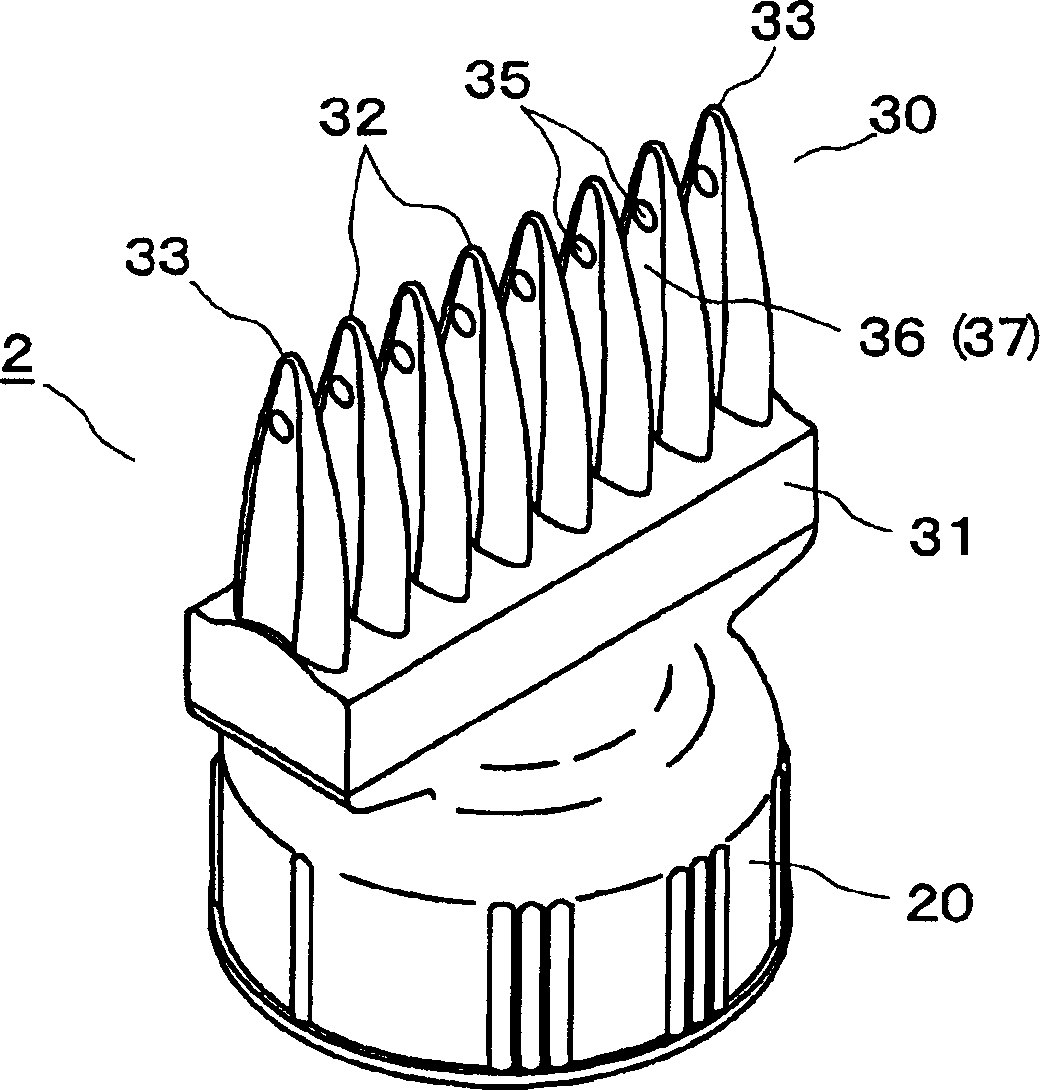 Container with comb