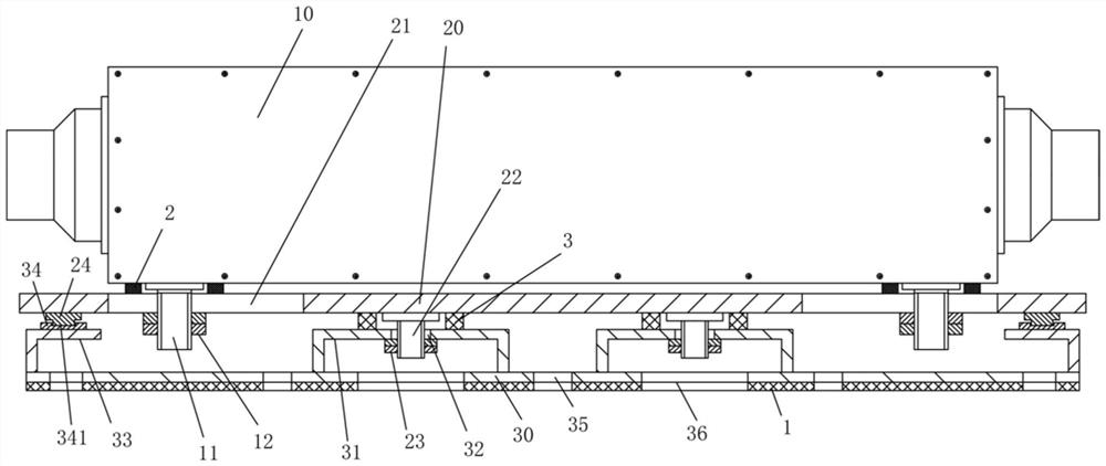 Adjustable mounting rack of total heat exchanger