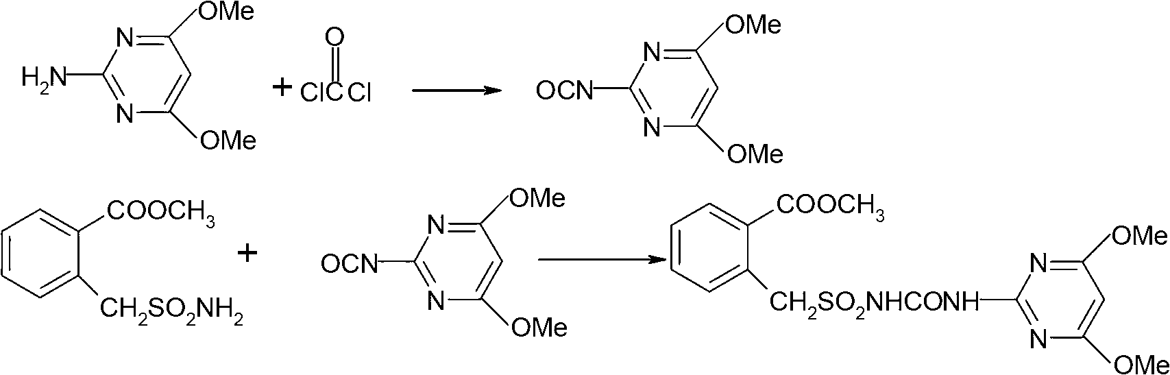 Method for preparing bensulfuron methyl