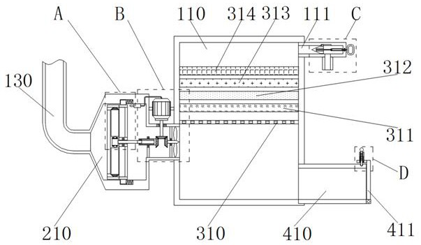 Environment-friendly sewage treatment device with filtering mechanism